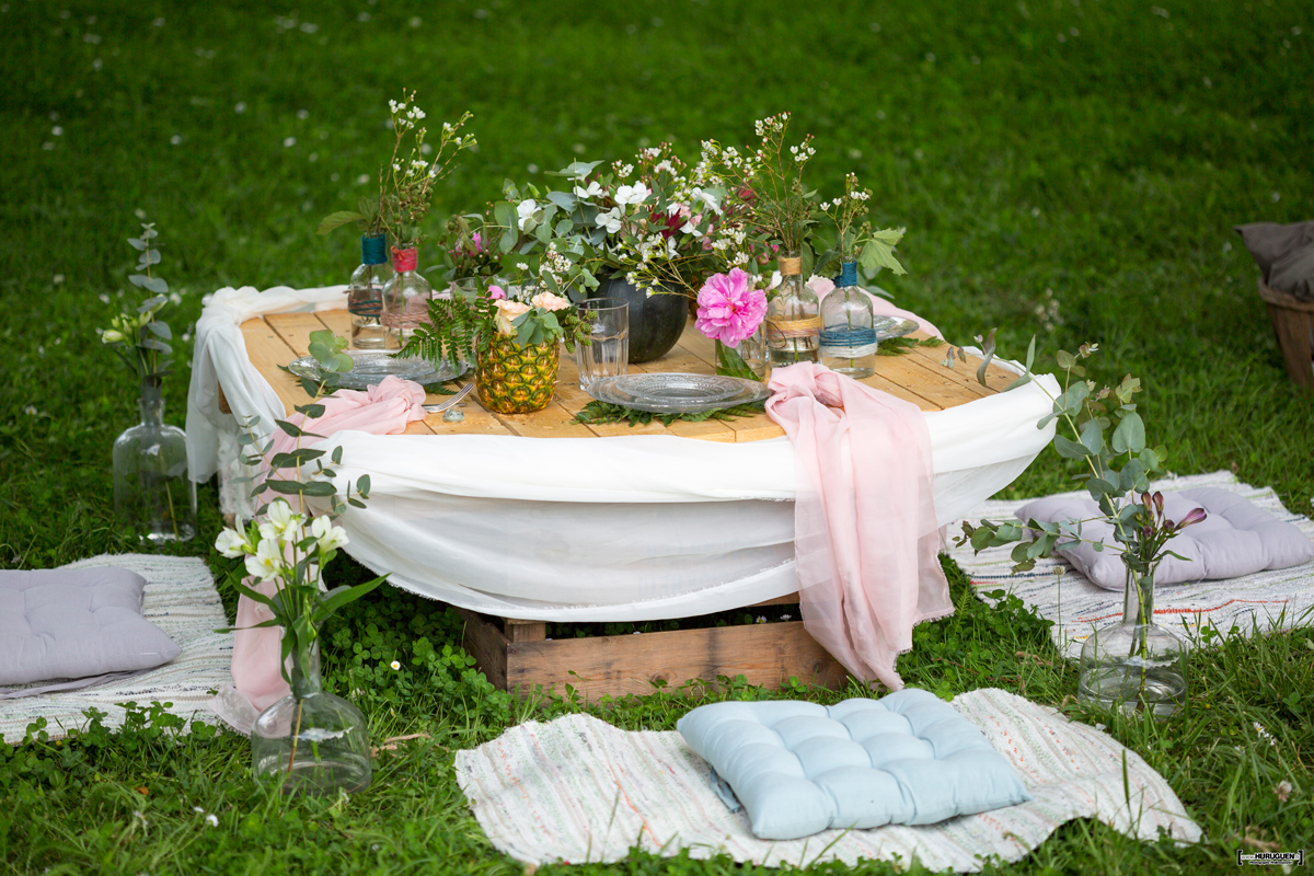 Décoration mariage jardin romantique par Elisabeth Delsol