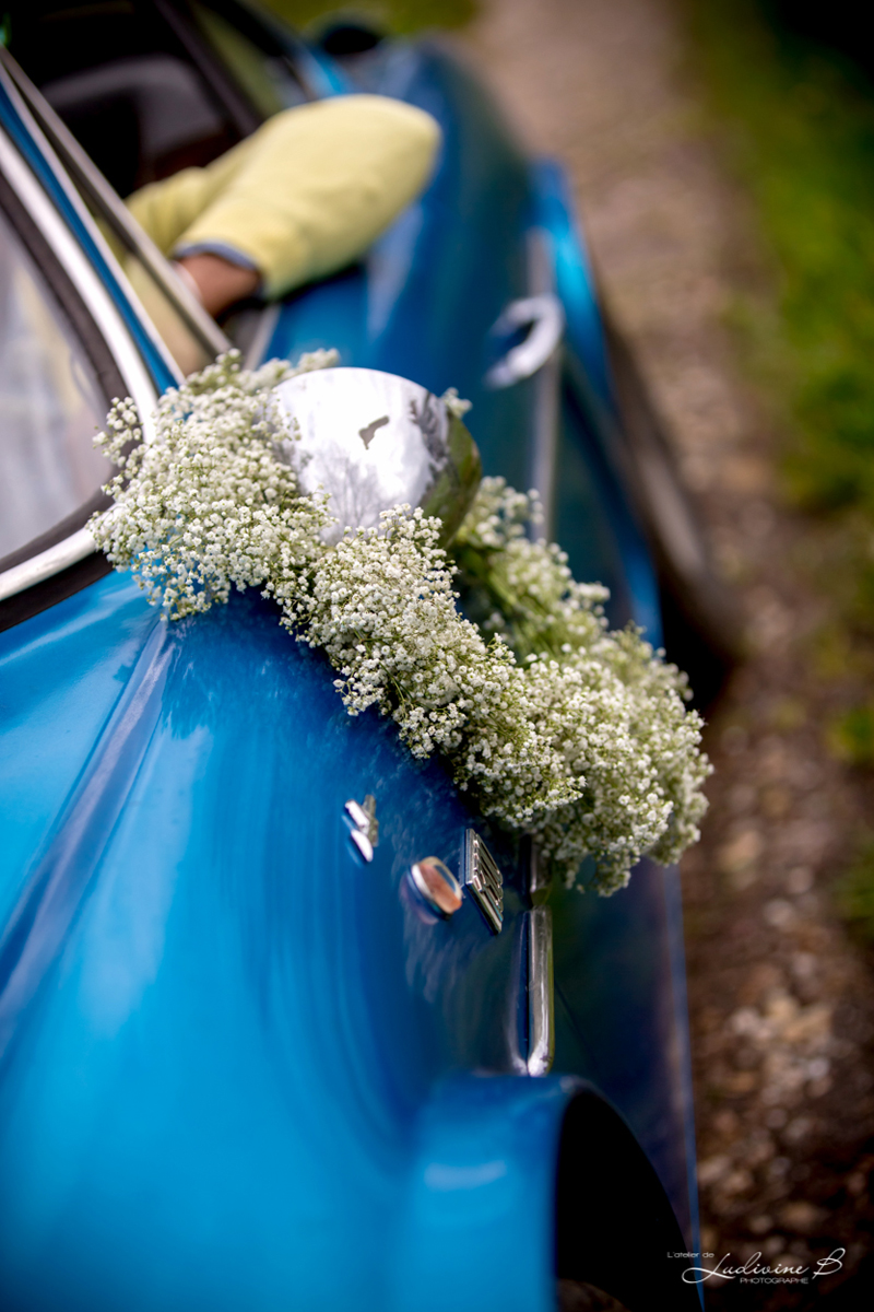 Décoration de voiture couronne champêtre coloré - Barthel Fleurs