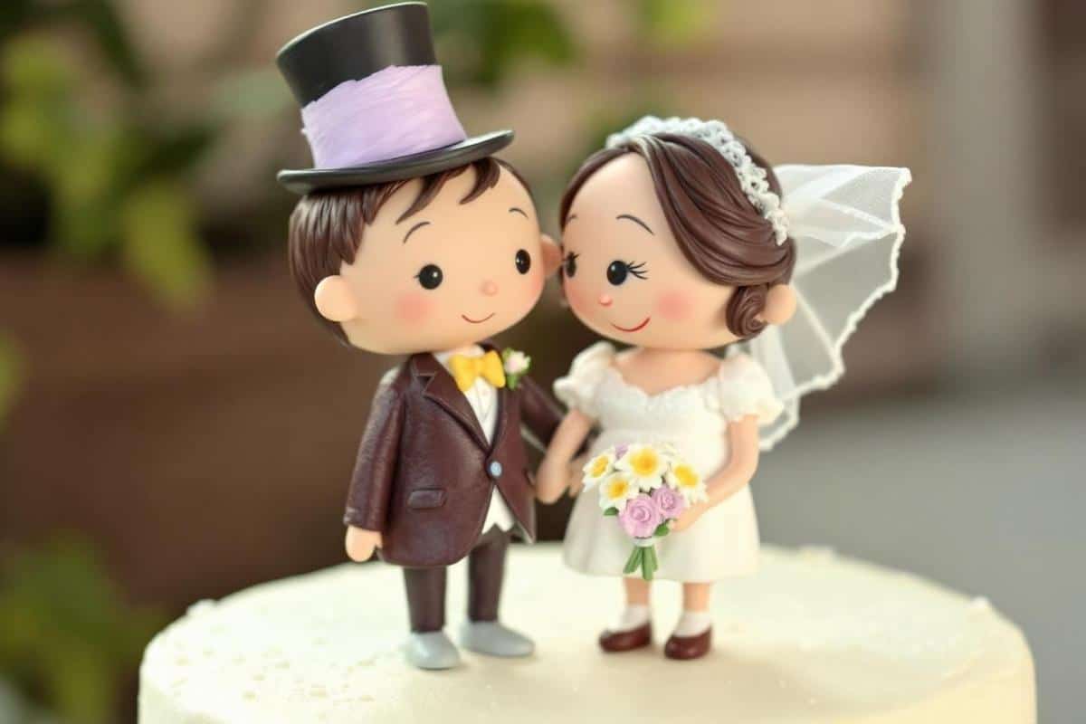 Figurine gâteau mariage originale pour pièce montée