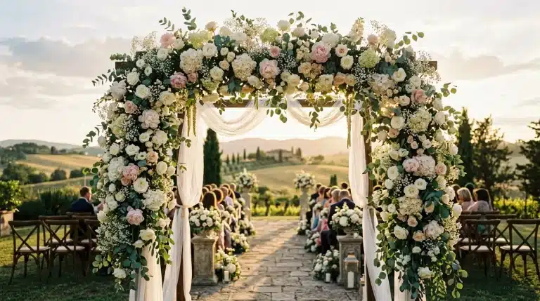 Arche de fleurs mariage : idées et location pour une cérémonie au meilleur prix