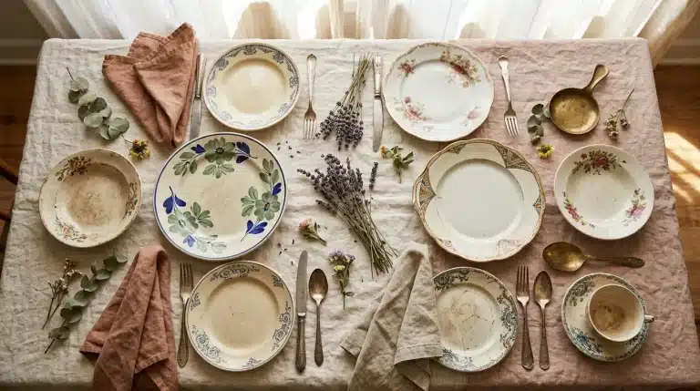 Assiettes vintage anciennes : vente de vaisselle dépareillée en ligne