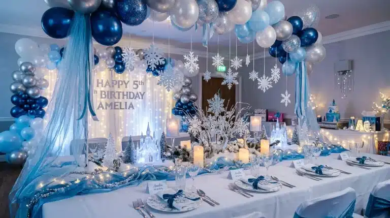 Décoration anniversaire reine des neiges